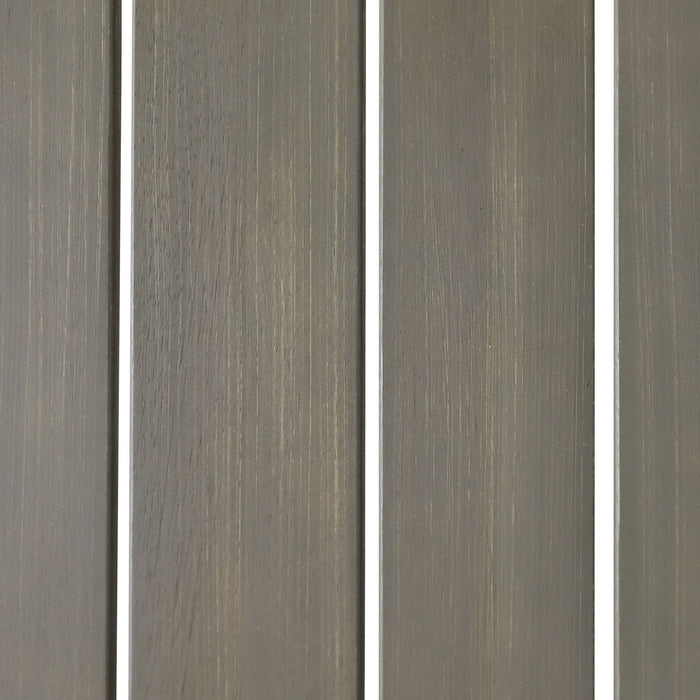 Outdoor Bar Stool With Slat Design And Metal Frame (Set of 2)