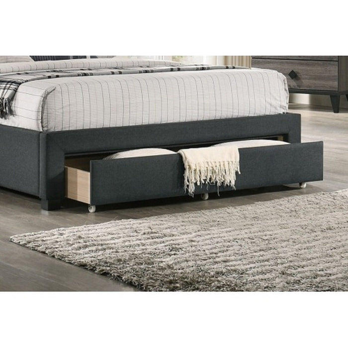 Modern Button Tufted Arch Headboard Bed With Storage Footboard