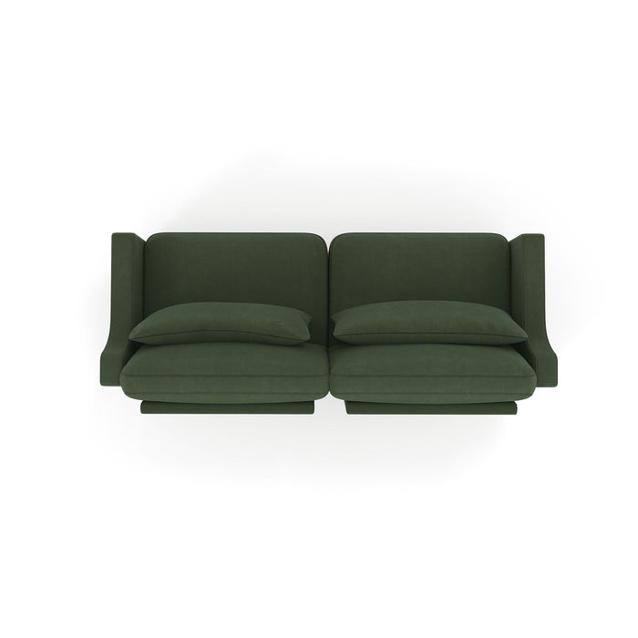 Elegant Sofa With Ergonomic Design And Lumbar Pillows