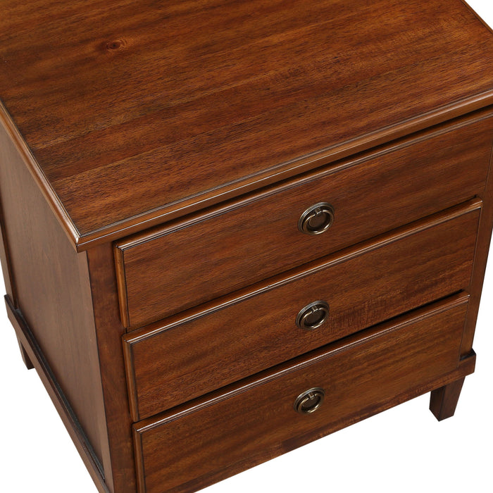 Chamberlin - 3 Drawer Nightstand - Brown