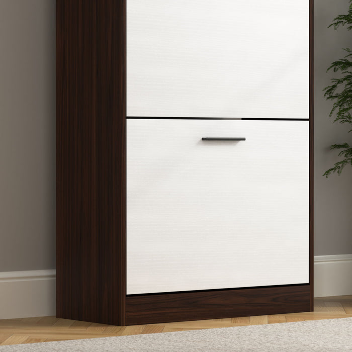 Modern Freestanding Shoe Storage Cabinet With 3 Flip Drawers
