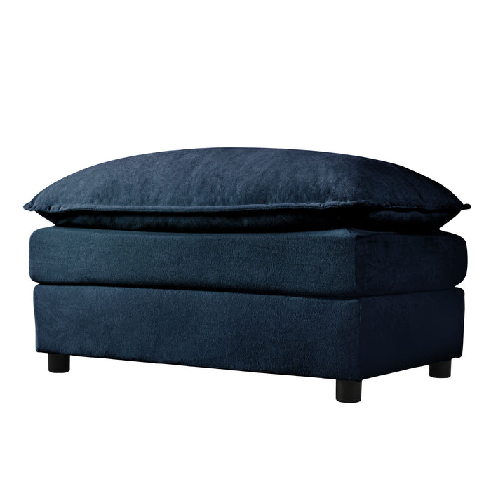 Modern Comfy Deep Seat Modular Sectional Sofa Cloud Couch With Ottoman