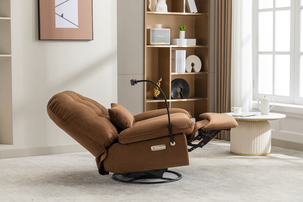 Power Recliner Swivel Glider USB Charger With Bluetooth Music Player, Sleep, Working, Game And Leisure