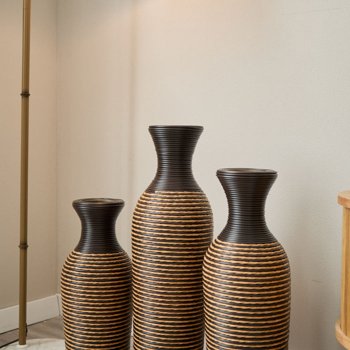 Classic And Neat Floor Vase, High Independent Flower Stand (Set of 3)