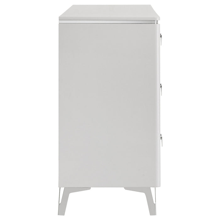 Cassia 6-drawer Bedroom Dresser Cabinet White High Gloss