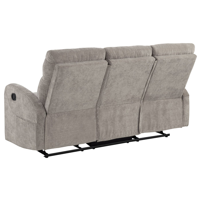 Hamilton 3-piece Chenille Manual Reclining Sofa Set Sand