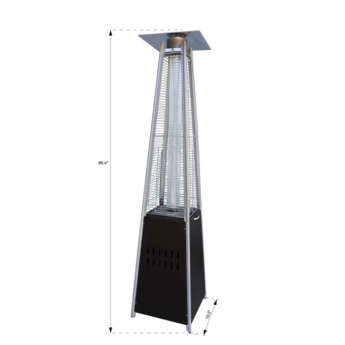 40, 000 Btu Propane Standing Patio Heater Stainless Steel
