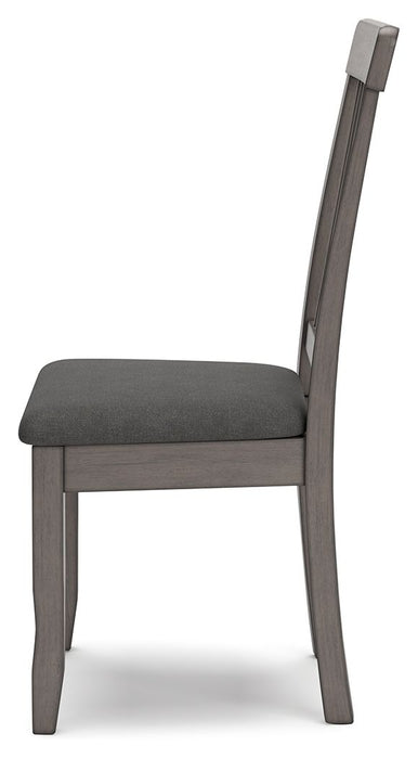 Shullden - 5 Pc. - Drop Leaf Table, 4 Side Chairs - Gray