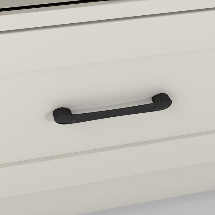 Extendable Kitchen Island With Slide Out Table And Storage Racks For 2 - 6 Person, Power Outlet, Bar, Prep Station - Creamy White / Walnut