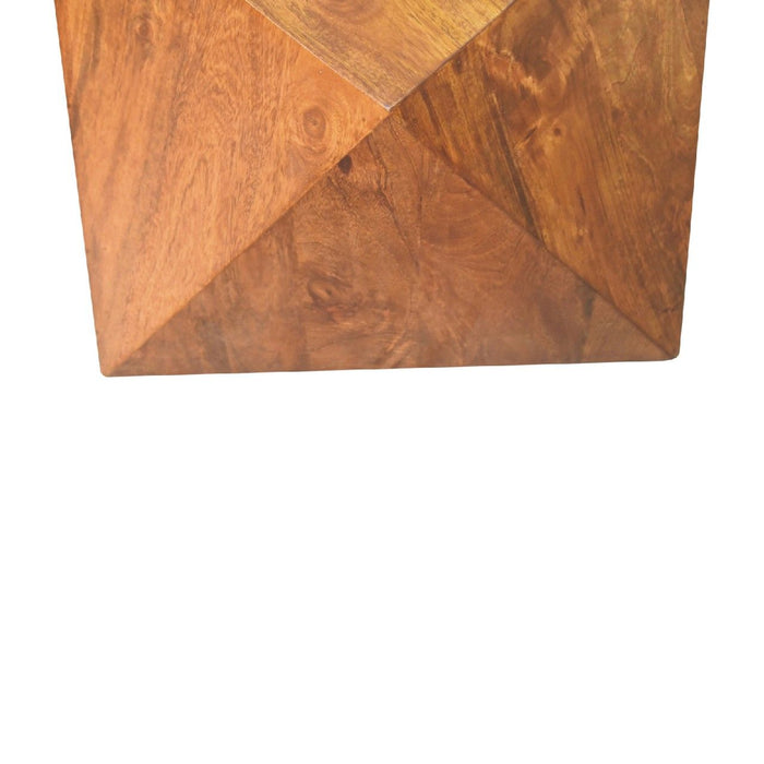 Abstract End Table - Chestnut