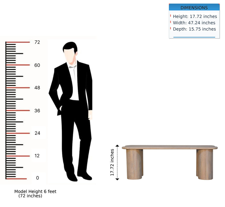 Twin Plank Marble Bench - Marble