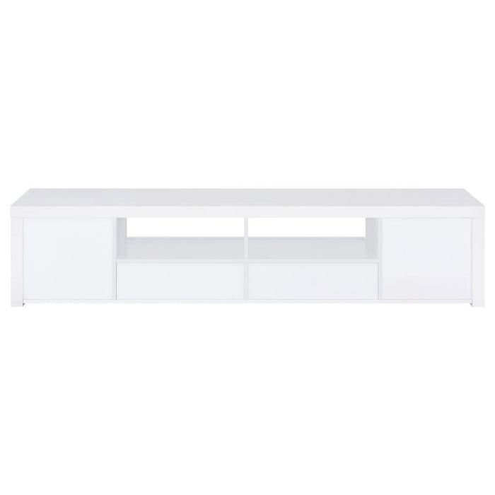 Jude - 2 Door Engineered Wood TV Stand - High Gloss White
