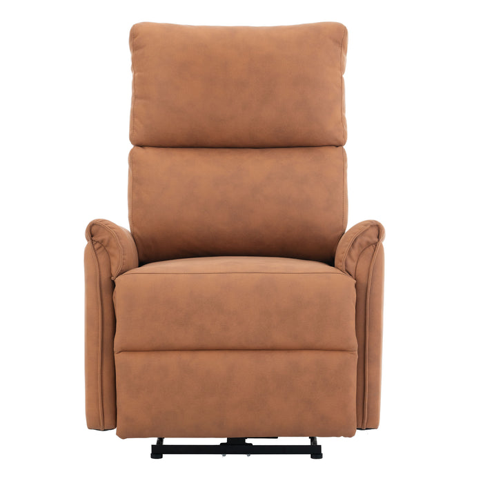Electric Power Recliner Chair Fabric, Reclining Chair For Bedroom Living Room, Small Recliners Home Theater Seating, With USB Ports, Recliner For Small Spaces