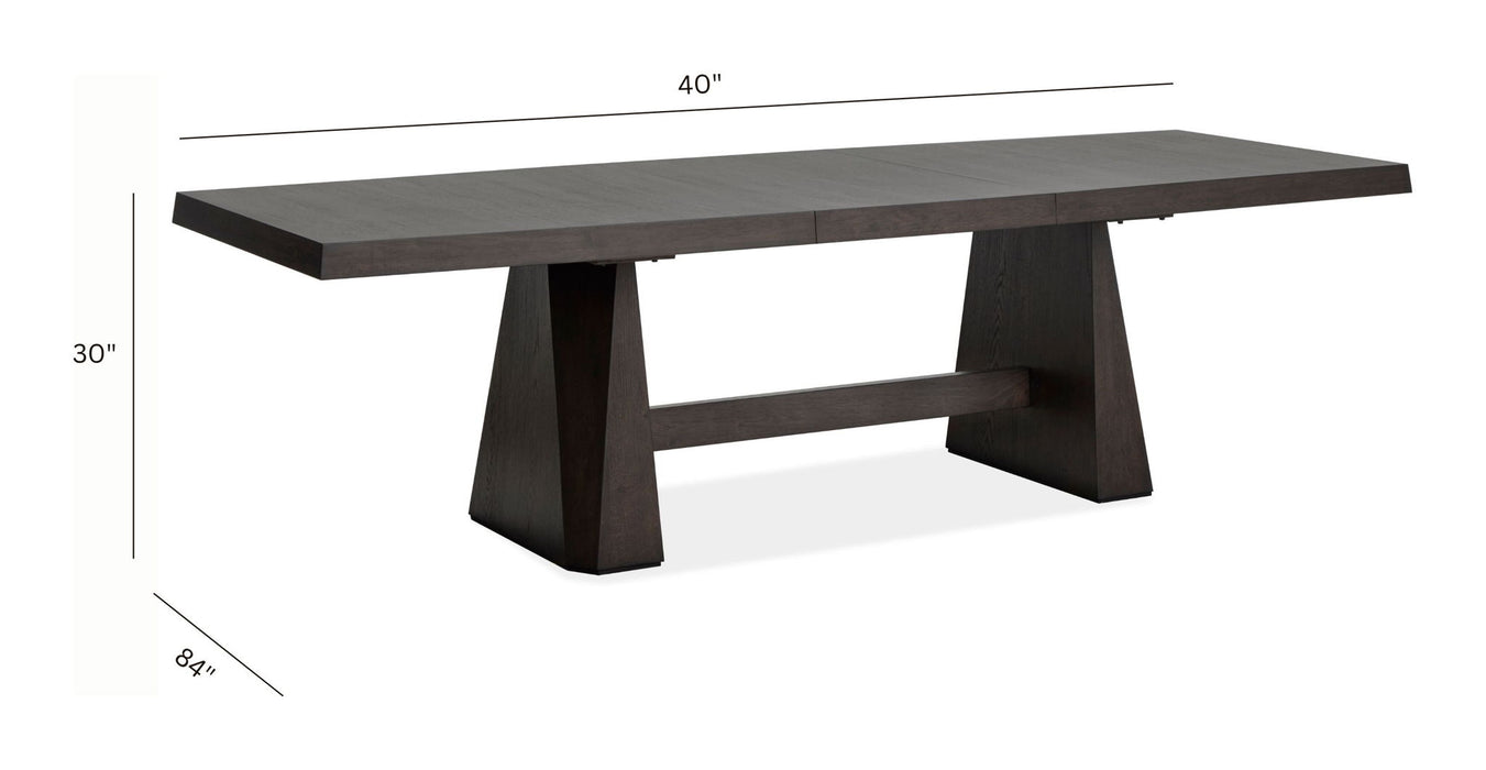 Tauren - 5 Piece Extendable Double Pedestal Dining Table Set