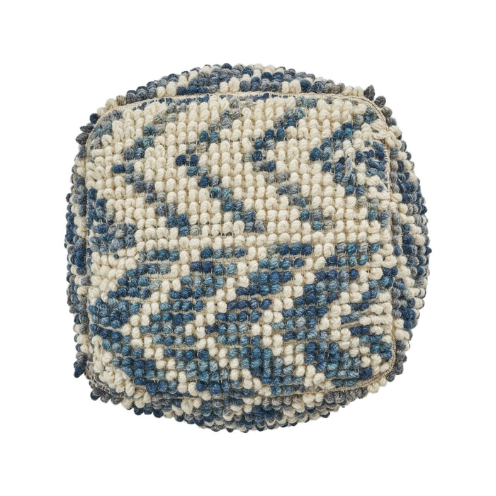 Alina - Wool And Cotton Pouf - Natural