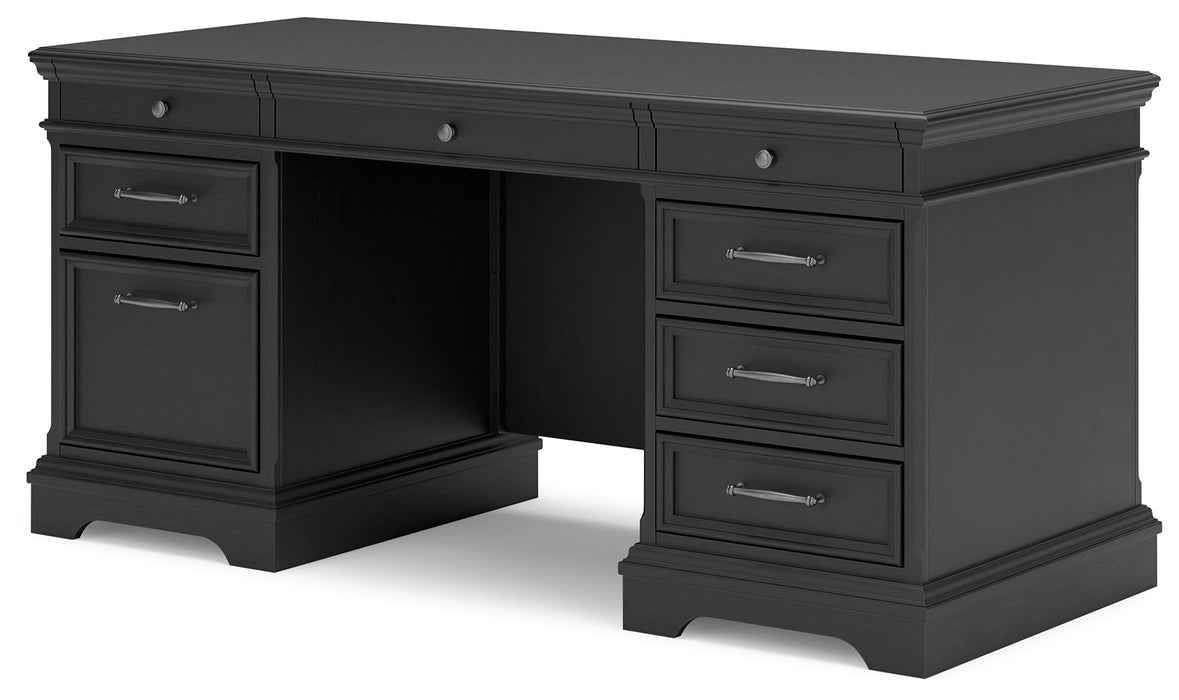 Beckincreek - Home Office Pedestal Desk - Black