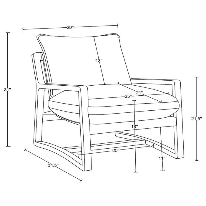 Geneva - Boucle Upholstered Wood Arm Accent Chair - Sand
