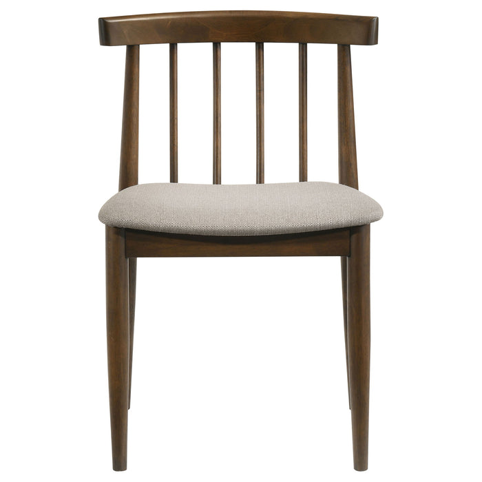Hamlyn 5-piece Round Wood Dining Set Wheat and Walnut