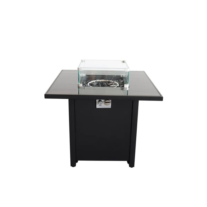 Powdercoated Fire Pit With Top - Black