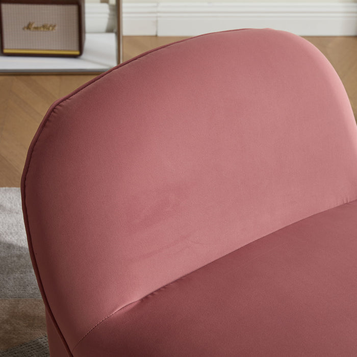 Pumpkin Shaped Swivel Accent Chair, 360 Degree Rotation For Living Room