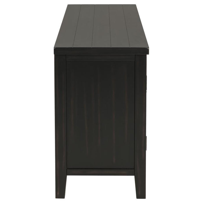 Concord - 2-Door TV Stand Console - Distressed Java