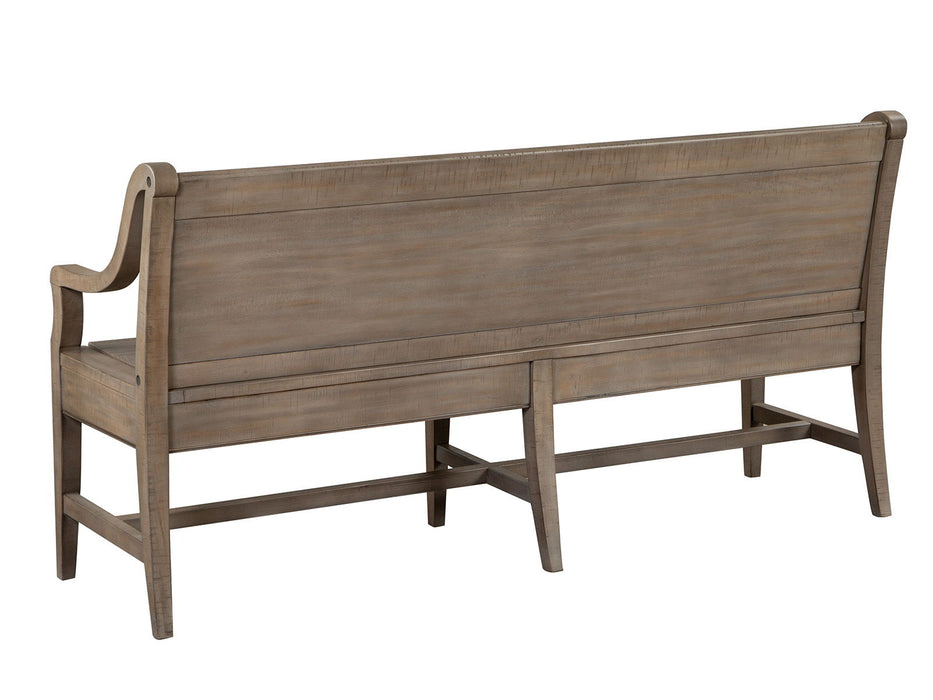 Paxton Place - Bench With Back - Dovetail Grey