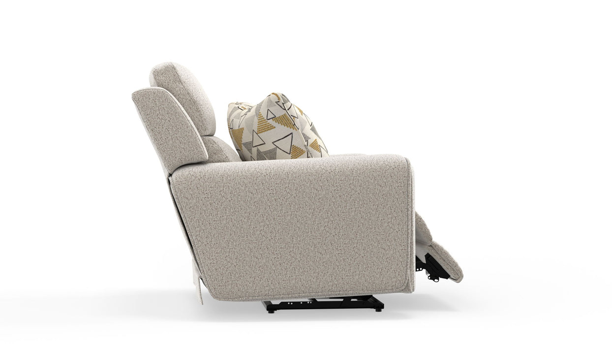 Micah - Power Headrest Power Deep Seat Lay Flat Recliner - Oatmeal