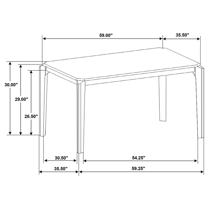 Warren - Rectangular Dining Table - Dark Brown