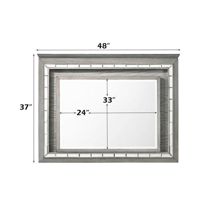 Antares - Mirror With LED - Light Gray Oak