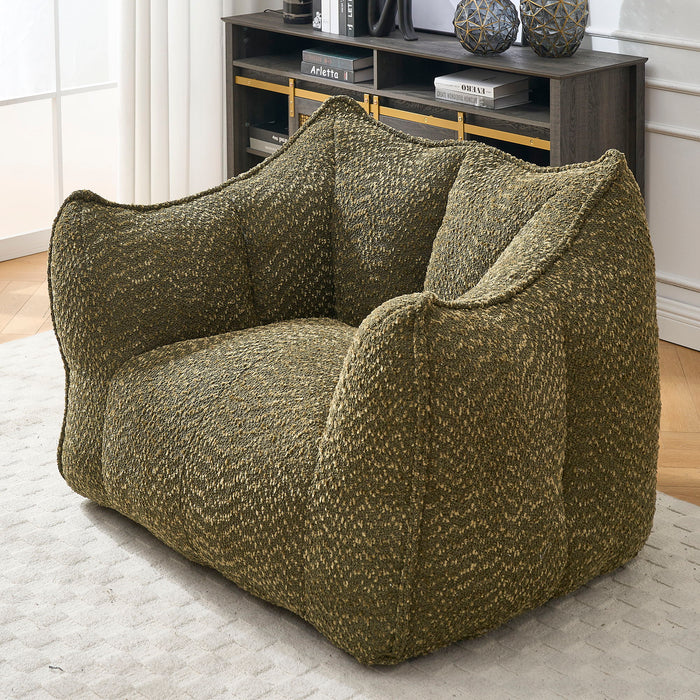 Comfortable Chenille Sofa Chairs With Highly Resilient Foam For Living Rooms And Bedrooms