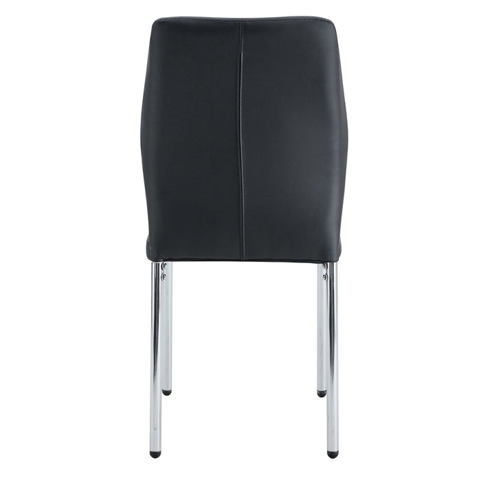 Luxury Simple High Resilience Dining Chair With Metal Legs