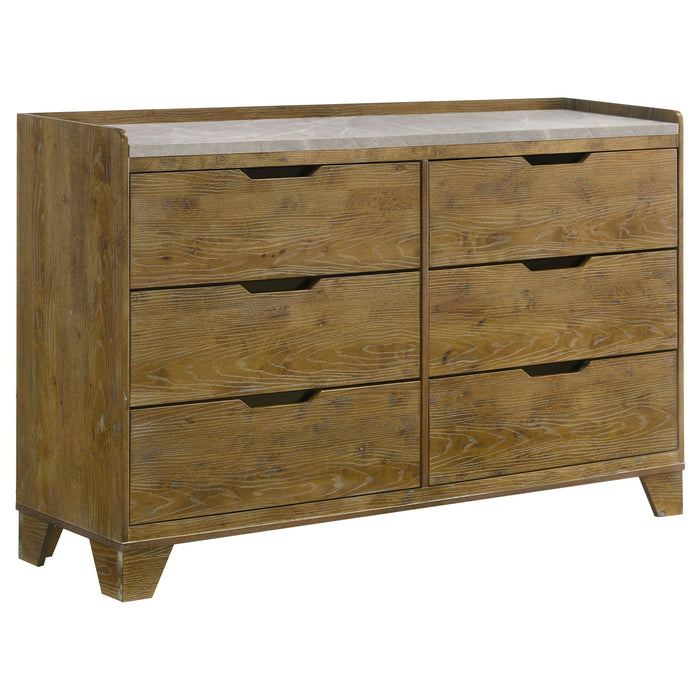 Henderson 4-piece Eastern King Bedroom Set Medium Oak
