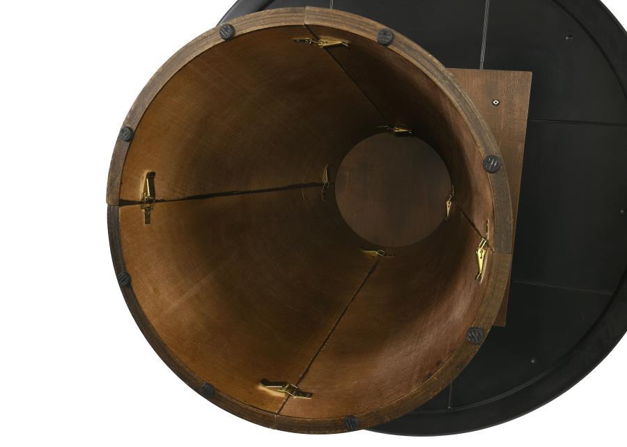 Franklin - 59" Round Dining Table - Gray And Dark Oak