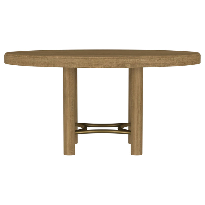 Arini 5-piece Round Dining Table Set Sand Wash and Black