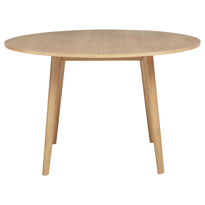 Andrews 5-piece Round Dining Table Set Light Ash and Black