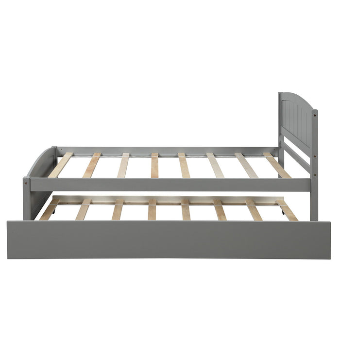 Platform Bed & Headboard, Footboard And Wood Slat Support