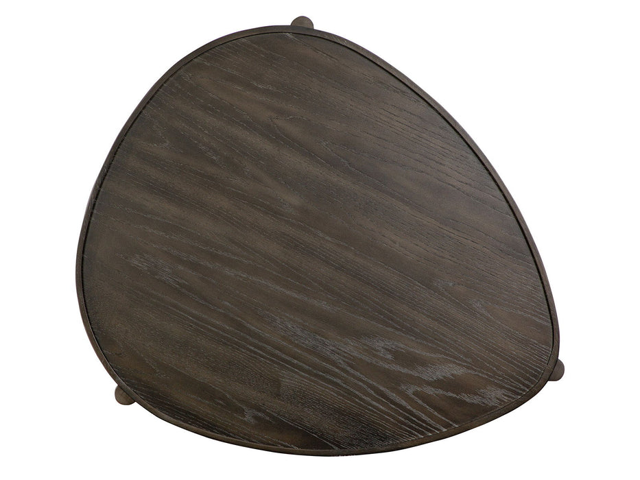 Hadleigh - Shaped Nesting Cocktail Table - Coffee Bean