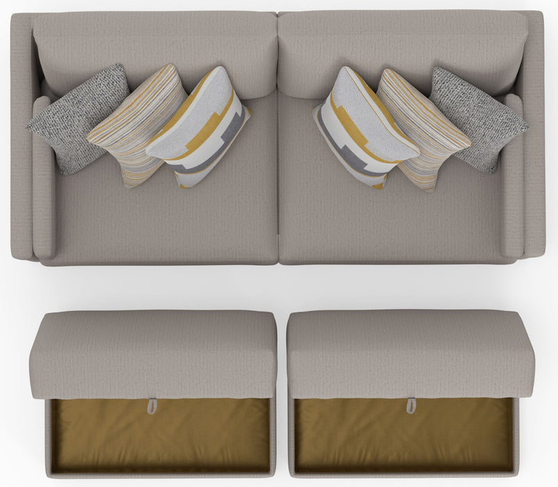 Trevor - Extra Deep Oversized Sofa With Included Storage Cocktail Ottoman