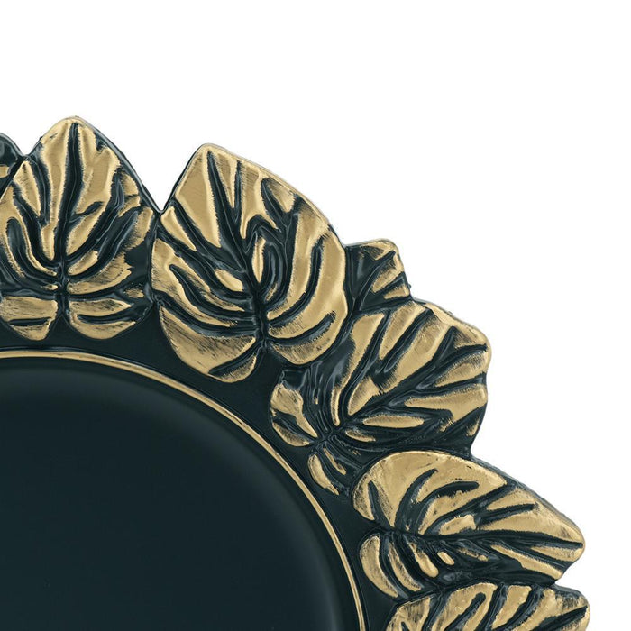 Plastic Charger Plate (Set of 8) - Blue / Gold