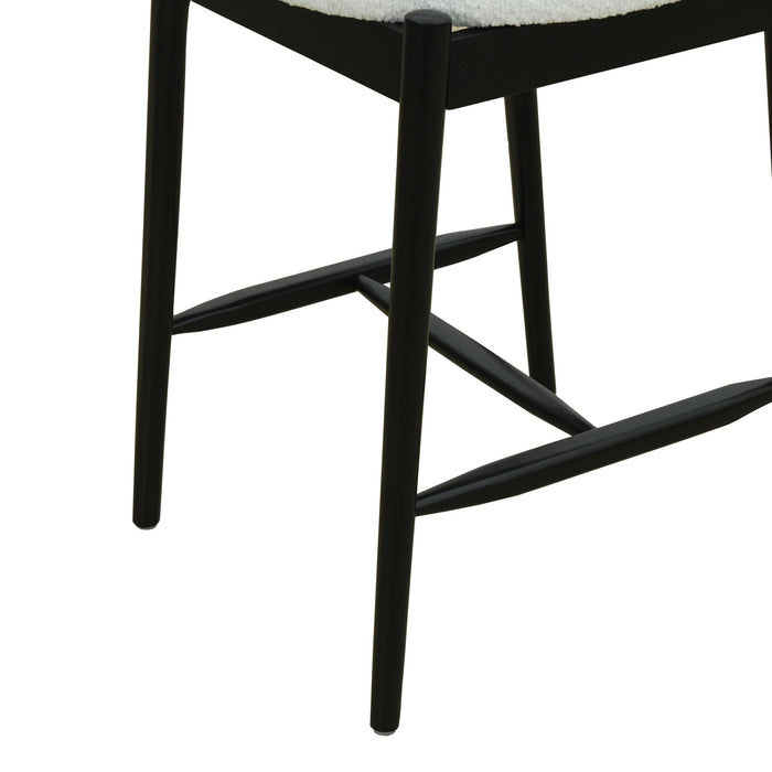 Mid Century Modern Counter Stools, Fabric Upholstered Chairs