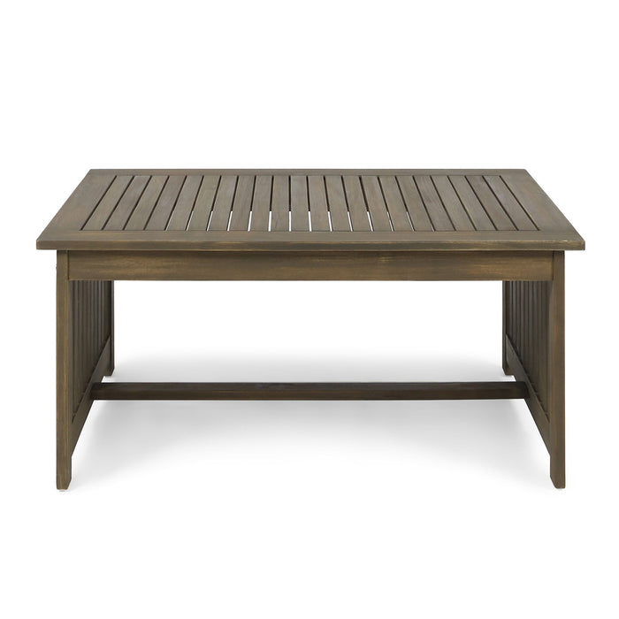 Acacia Wood Rectangular Patio Coffee Table For Outside