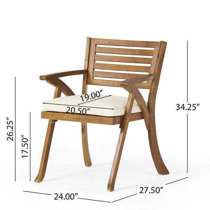 Dining Chair With Water Resistant Cushion - Teak