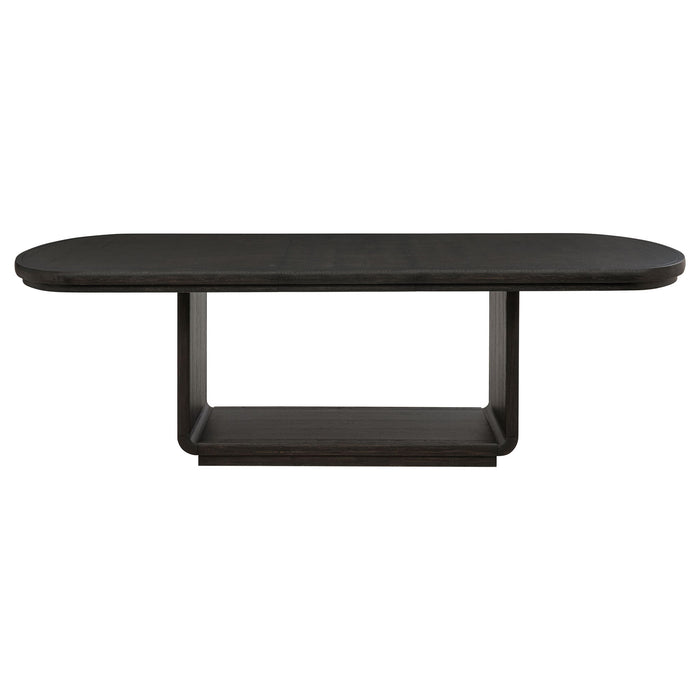 Leandro 7-piece Rectangular Dining Table Set Burnished Black
