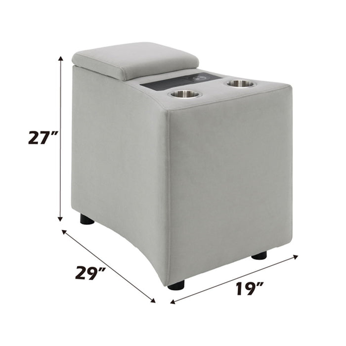 Emee - Console With USB - Gray Corduroy