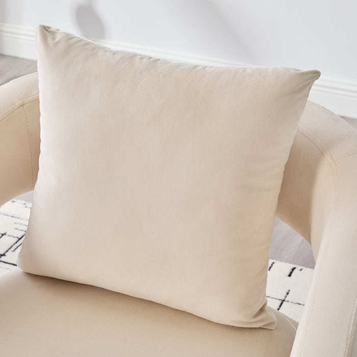 Open Back Accent Chair, Round Sofa Lounge Armchair