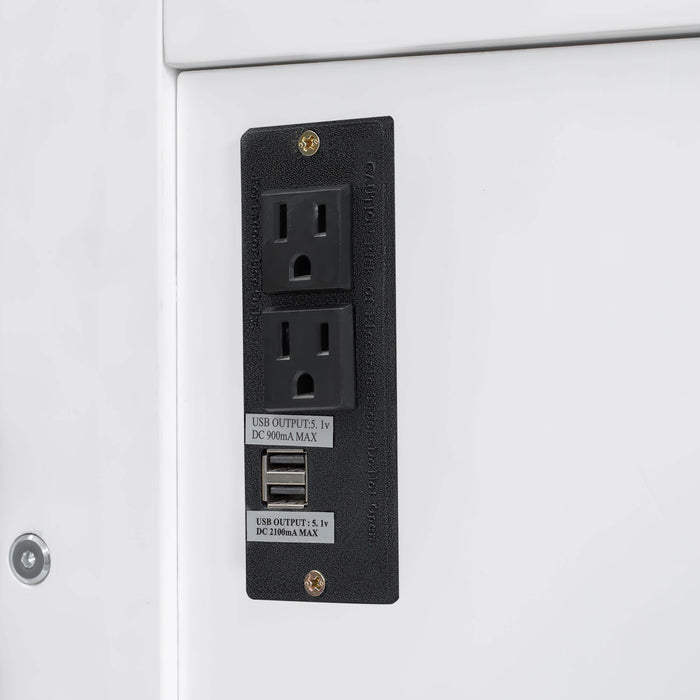 Murphy Bed With Desk, LED Lights & USB Charging Station