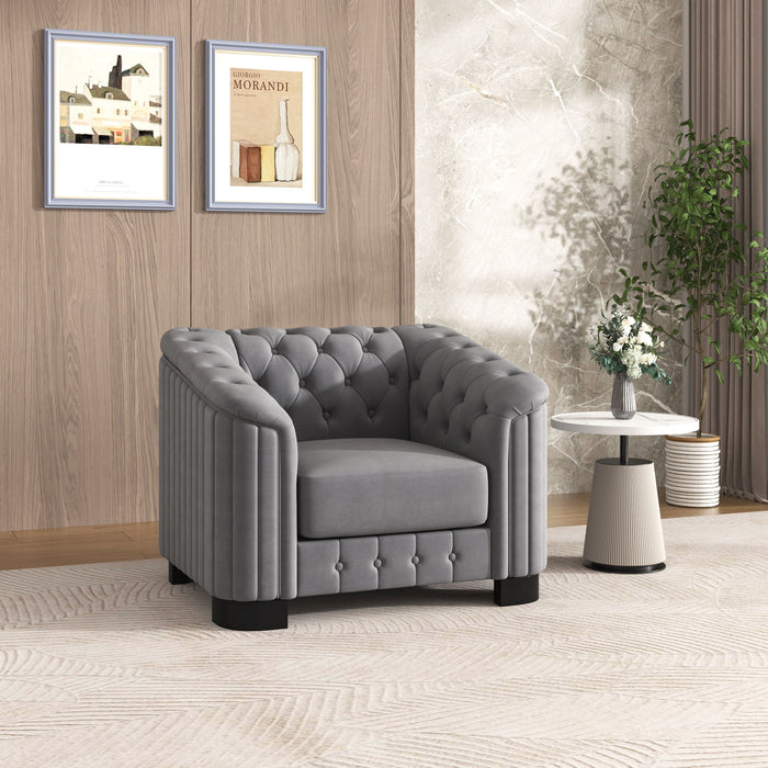 Upholstered Accent Sofa Chair With Removable Cushion