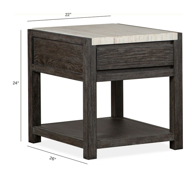 Plum Creek - Rectangular End Table - Ravenwood Black