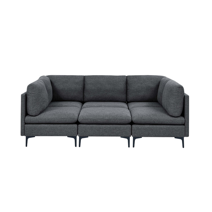 Upholstered Modular Sectional & Tall Legs
