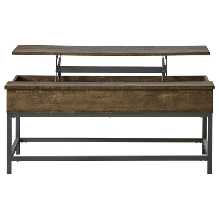 Byers 3-piece Lift Top Coffee and End Table Set Brown Oak